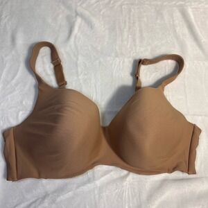 Ambrielle Super Soft Full Coverage‎ T-shirt Bra Plus Size 44 D Beige Light Pad